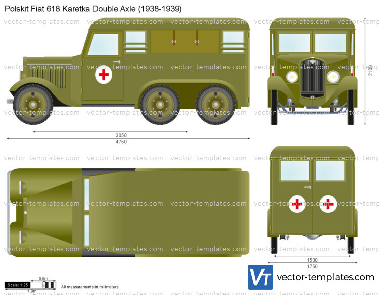 Polski Fiat 618 Karetka Double Axle