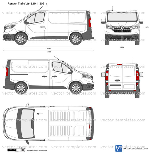Templates - Cars - Renault - Renault Trafic Van L1H1