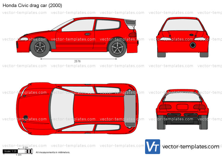 Honda Civic drag car