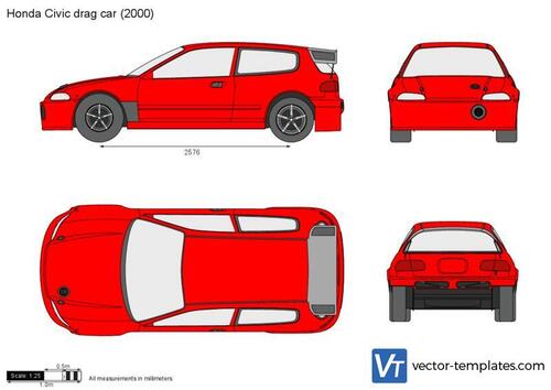 Honda Civic drag car