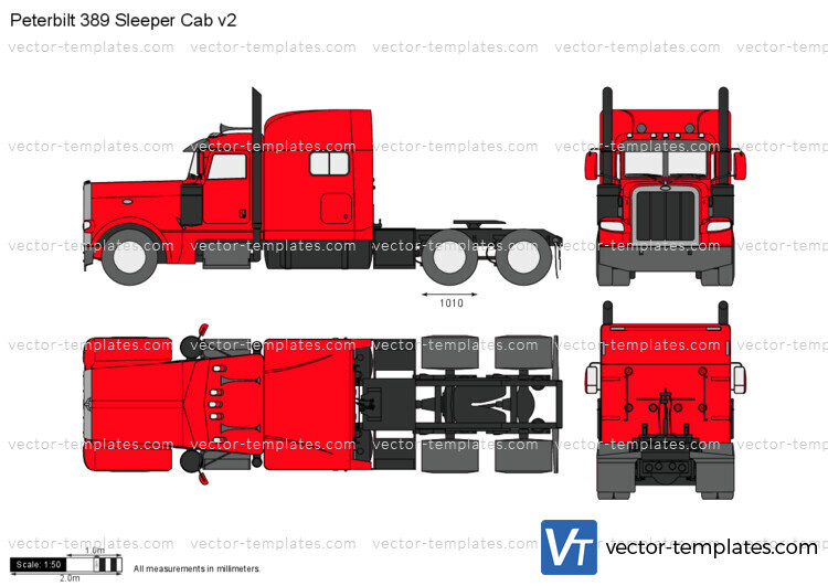 Peterbilt 389 Sleeper Cab v2