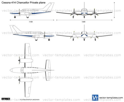 Cessna 414 Chancellor Private plane