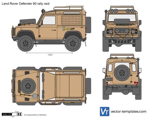 Land Rover Defender 90 rally raid