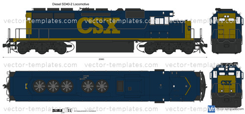 Diesel SD40-2 Locomotive