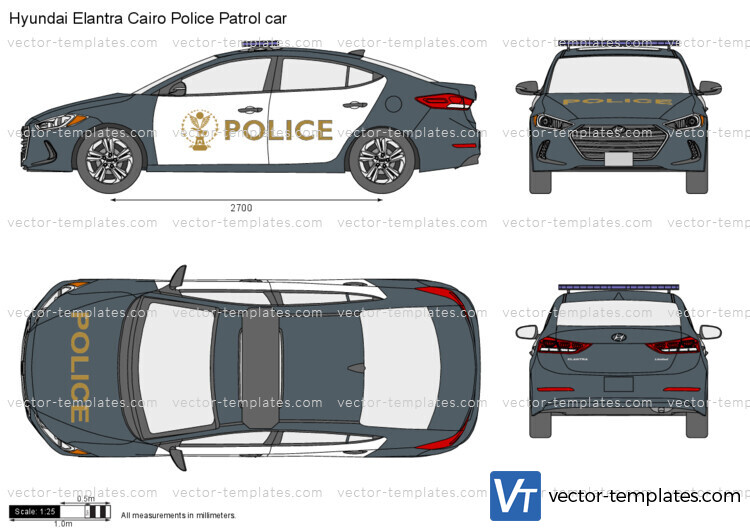 Hyundai Elantra Cairo Police Patrol car