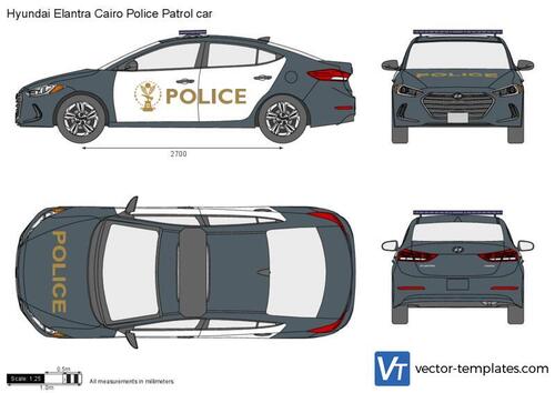 Hyundai Elantra Cairo Police Patrol car