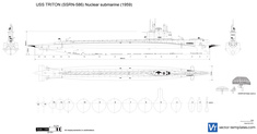USS TRITON (SSRN-586) Nuclear submarine