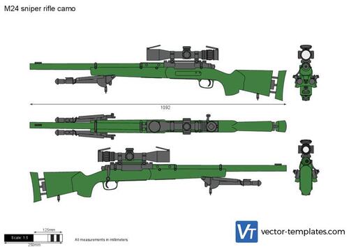 M24 sniper rifle camo