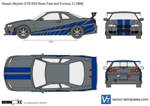 Nissan Skyline GTR R34 Brian Fast and Furious 2