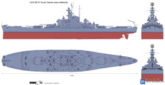 USS BB-57 South Dakota class battleship