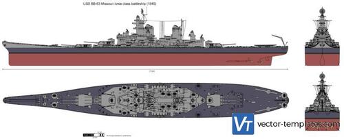 USS BB-63 Missouri Iowa class battleship