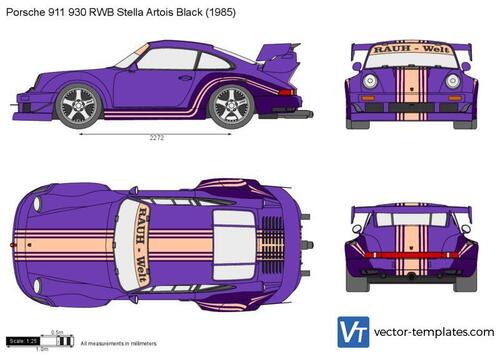 Porsche 911 930 RWB Stella Artois Black