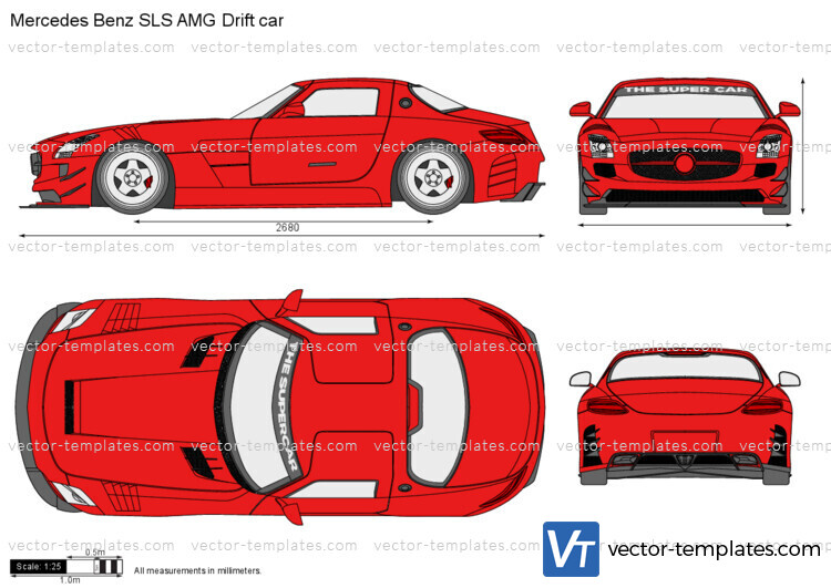 Mercedes Benz SLS AMG Drift car