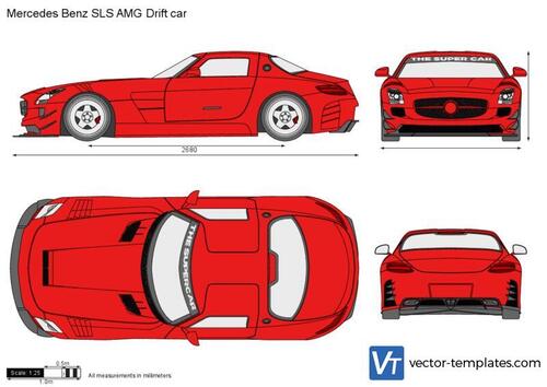 Mercedes Benz SLS AMG Drift car