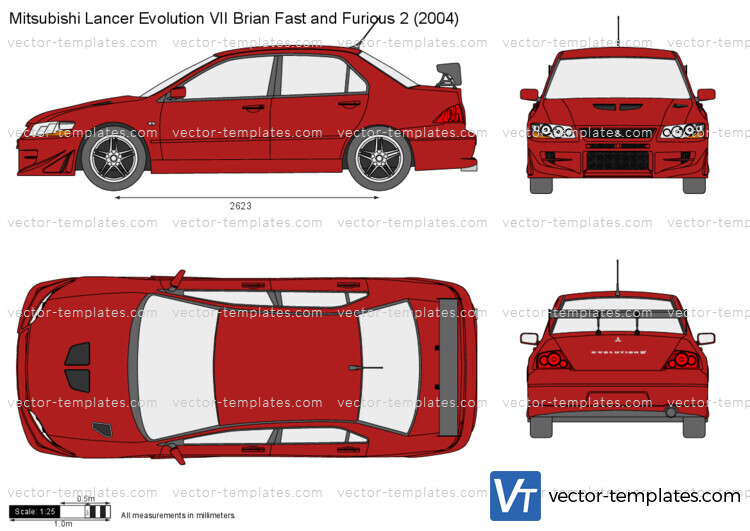 Mitsubishi Lancer Evolution VII Brian Fast and Furious 2