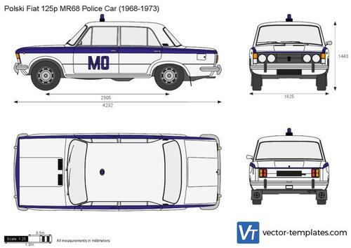 Polski Fiat 125p MR68 Police Car