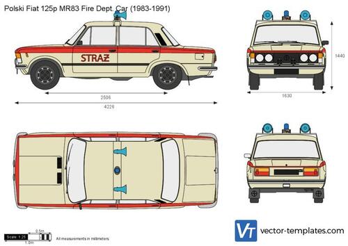 Polski Fiat 125p MR83 Fire Dept. Car