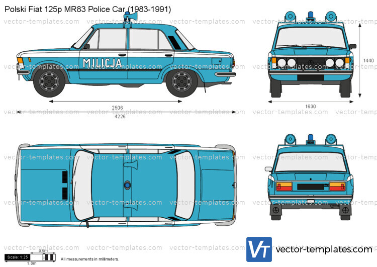 Polski Fiat 125p MR83 Police Car