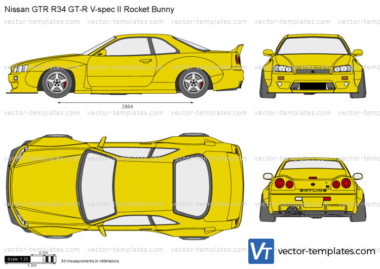 Nissan GTR R34 GT-R V-spec II Rocket Bunny