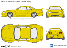 Nissan GTR R34 GT-R V-spec II Rocket Bunny