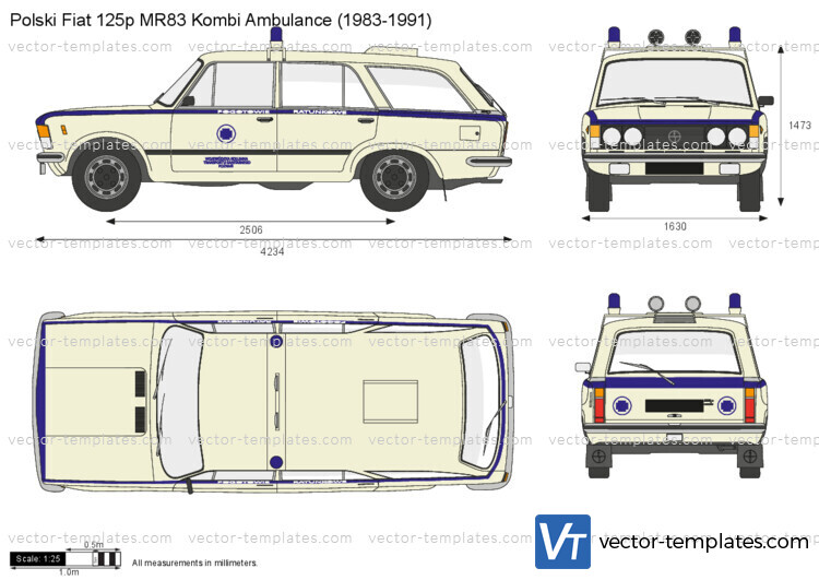 Polski Fiat 125p MR83 Kombi Ambulance