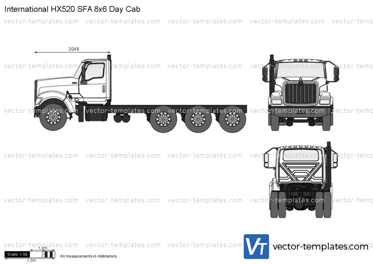 International HX520 SFA 8x6 Day Cab