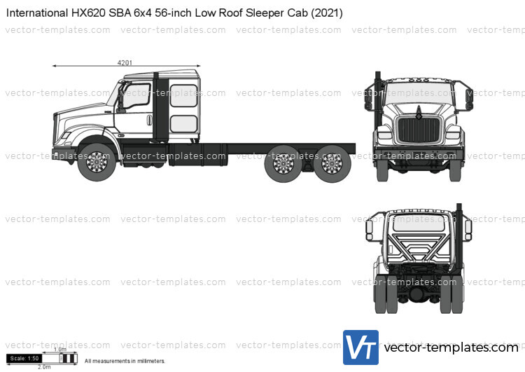 International HX620 SBA 6x4 56-inch Low Roof Sleeper Cab