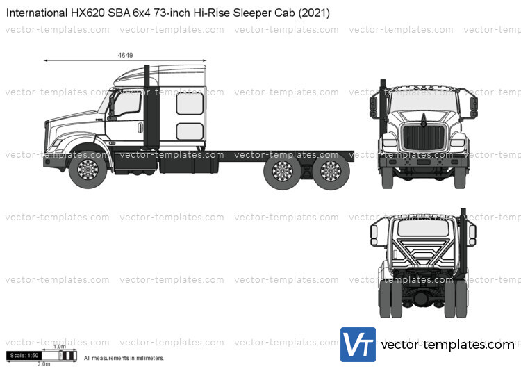 International HX620 SBA 6x4 73-inch Hi-Rise Sleeper Cab