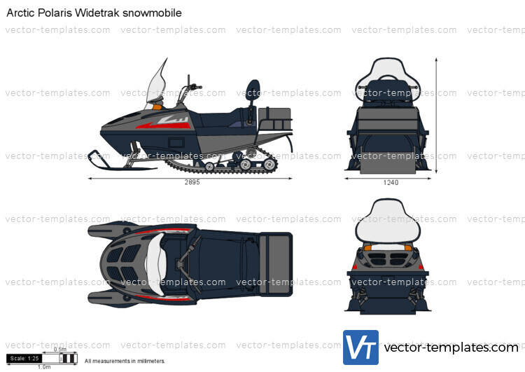 Arctic Polaris Widetrak snowmobile