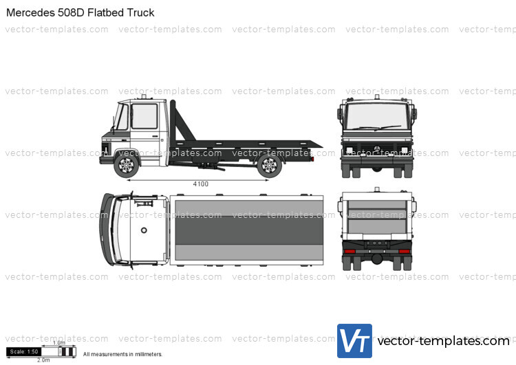 Mercedes 508D Flatbed Truck