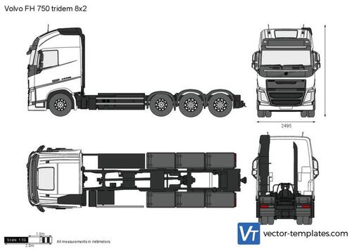 Volvo FH 750 tridem 8x2