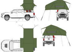 Toyota Tacoma with camping tent