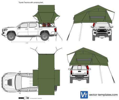 Toyota Tacoma with camping tent