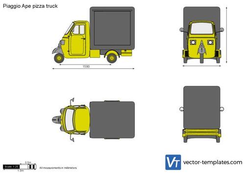 Piaggio Ape pizza truck