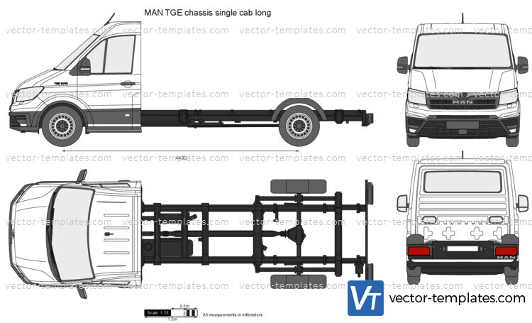 MAN TGE chassis single cab long