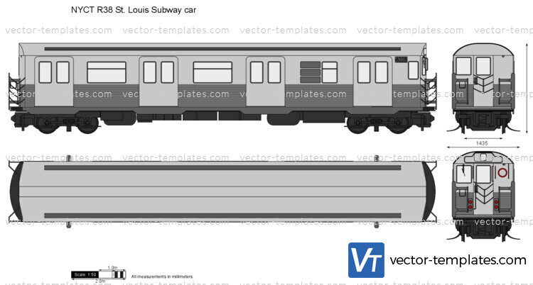 NYCT R38 St. Louis Subway car