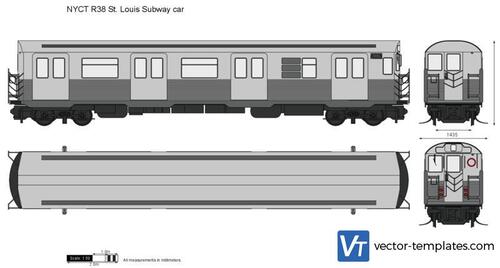 NYCT R38 St. Louis Subway car