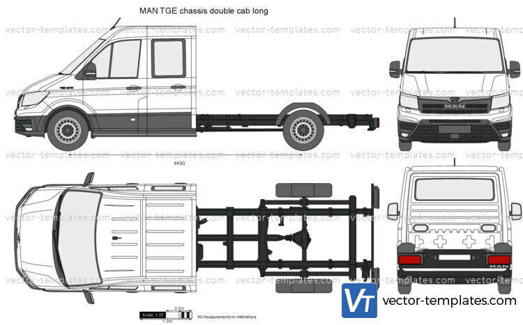 MAN TGE chassis double cab long