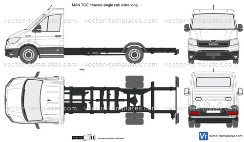 MAN TGE chassis single cab extra long