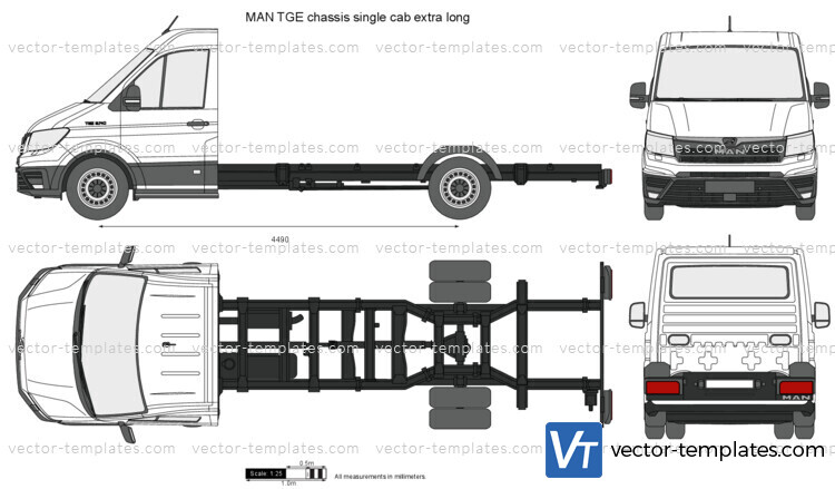 MAN TGE chassis single cab extra long