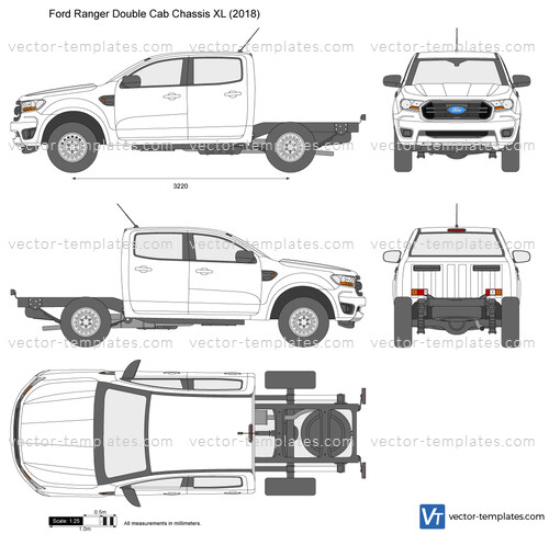 Ford Ranger Double Cab Chassis XL