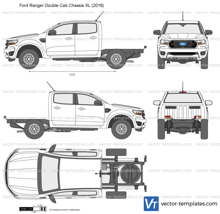 Ford Ranger Double Cab Chassis XL