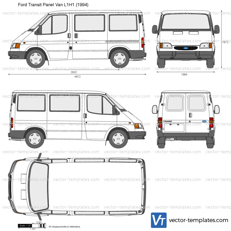 Templates - Cars - Ford - Ford Transit Panel Van L1H1