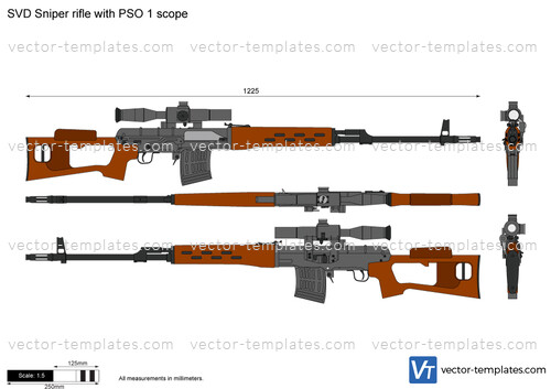 SVD Sniper rifle with PSO 1 scope