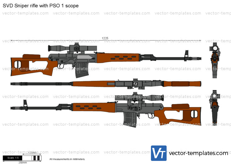 SVD Sniper rifle with PSO 1 scope