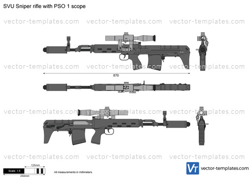 SVU Sniper rifle with PSO 1 scope