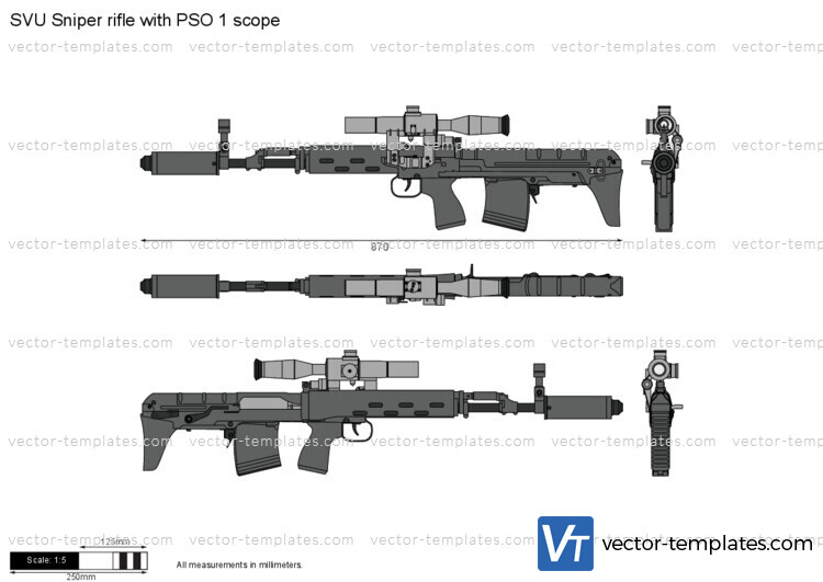 SVU Sniper rifle with PSO 1 scope