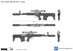 SVU Sniper rifle with PSO 1 scope
