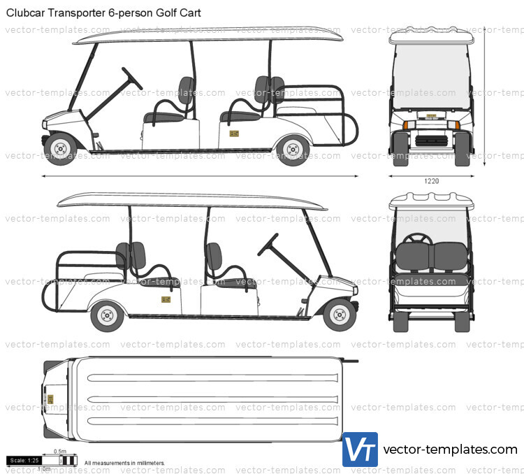 Clubcar Transporter 6-person Golf Cart