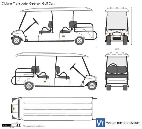 Clubcar Transporter 6-person Golf Cart